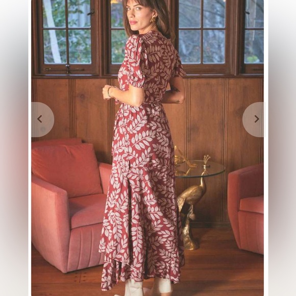 Red Odells Anthropologie wrap dress NWT - Picture 5 of 5